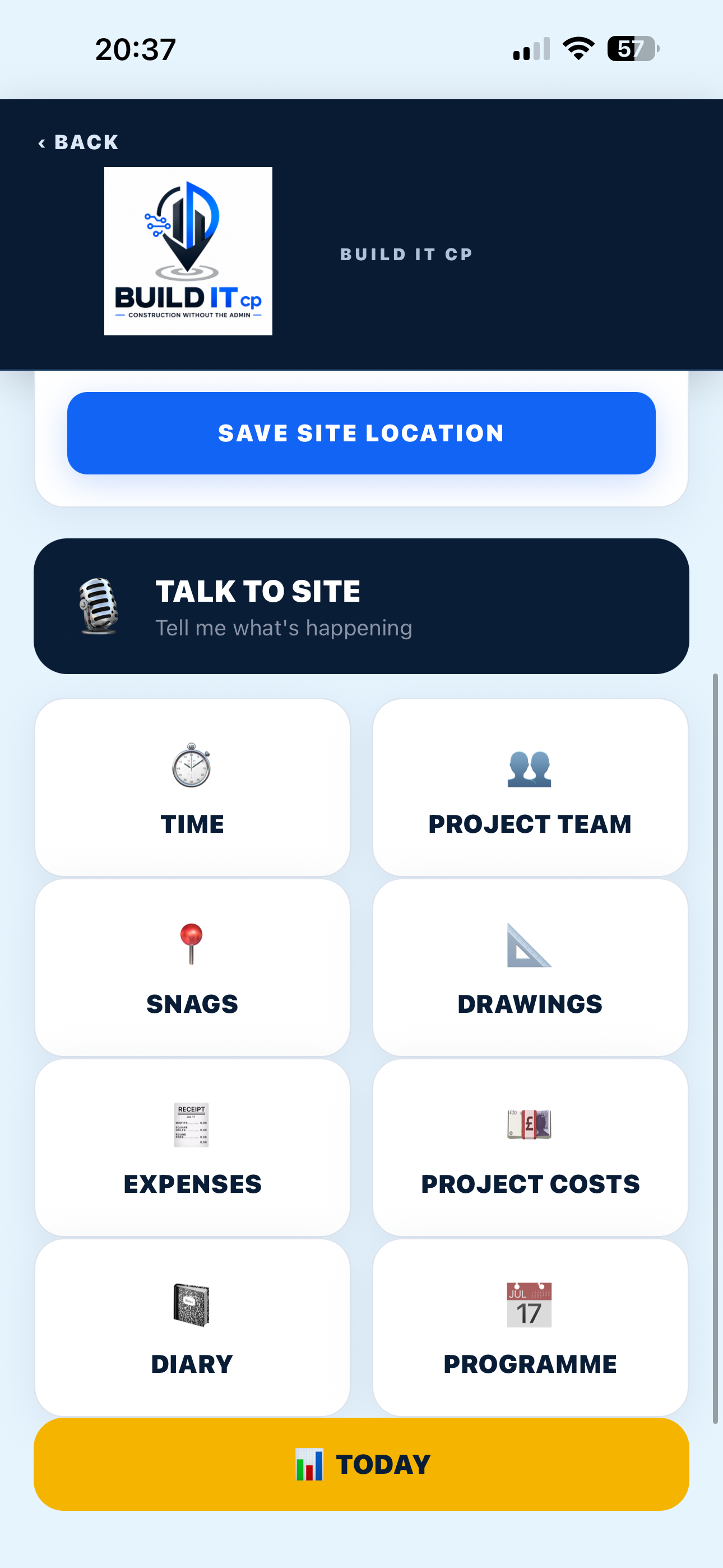 BUILD IT CP project dashboard